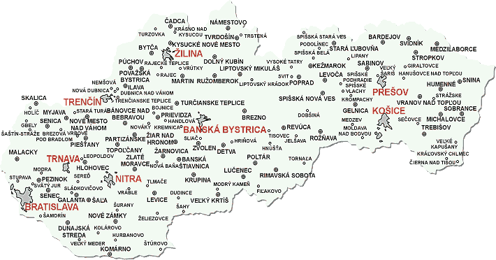 Mapa SR